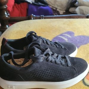 NWOT Under Armour navy suede sneakers 8.5